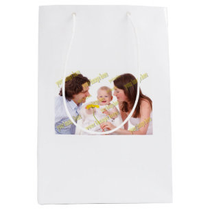 FAMILY Photo ✨ Lovely Custom Medium Gift Bag