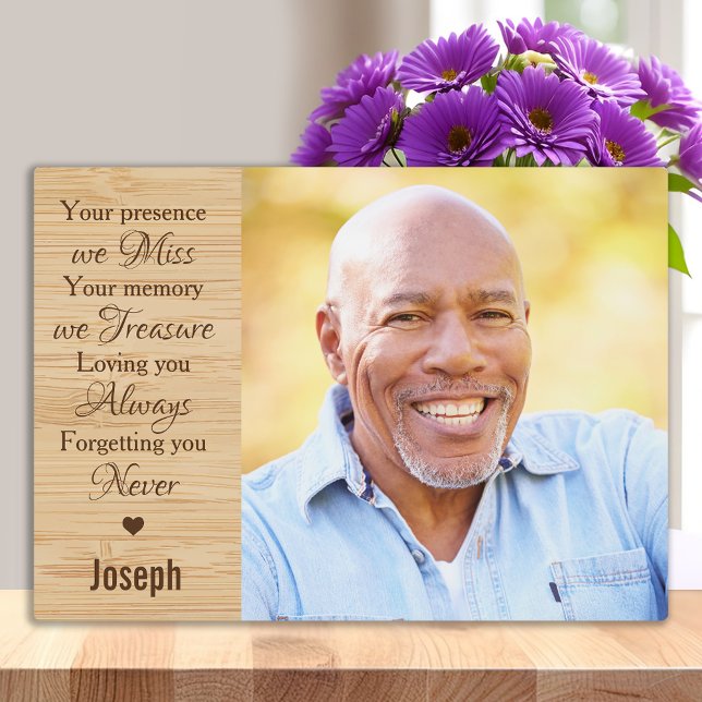 Family Photo Memorial Remembrance Keepsake Plaque (Creator Uploaded)