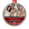 Family Photo Merry Christmas Ornament Red