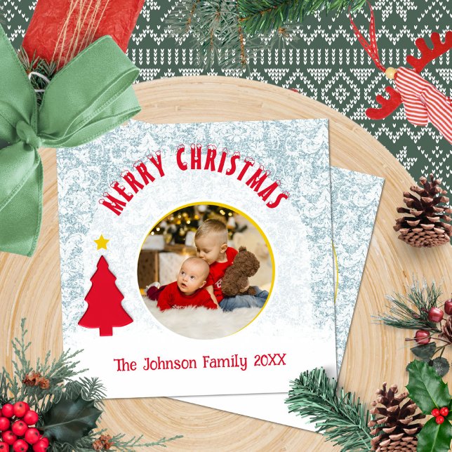 Family Photo Modern Christmas Holiday Card (Family Photo Modern Christmas Holiday Card ©Susanne Sachers - Sunny Mind 🌞)