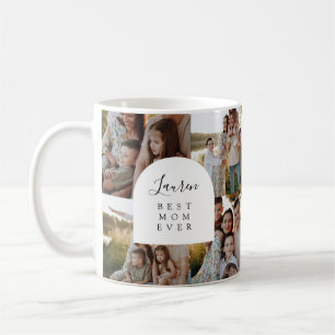 Family Photo Mug Modern Best Mum Ever Mug