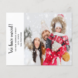 Family photo new home address announcement card