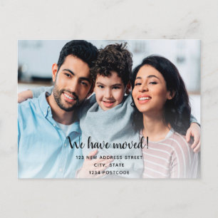 Family photo new home address announcement postcard