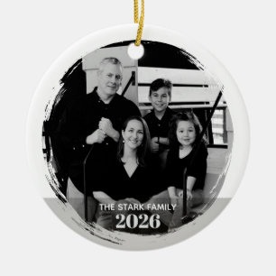 Family Photo Ornament - Modern