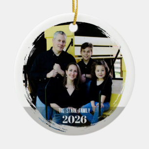 Family Photo Ornament - Modern