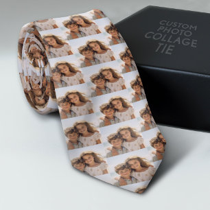 Family Photo Pattern All Over Print - Square Pic Tie