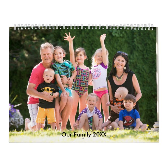 Family Photo Personalise It Custom Holiday Calendar (Cover)
