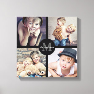Family Photo Personalised Collage Canvas Print