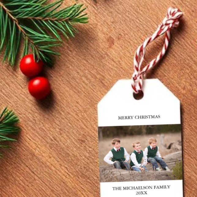 Family Photo Personalised Gift Tags (Creator Uploaded)