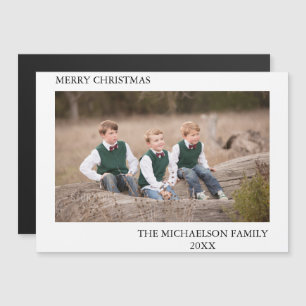 Family Photo Personalised Magnetic Holiday Card