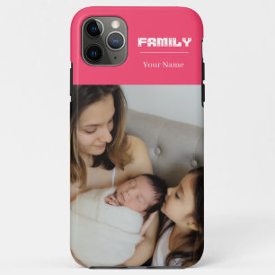 Family Photo Pink 1 Picture Case-Mate iPhone Case