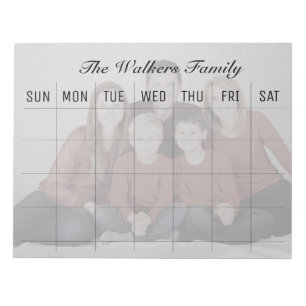 family photo planner/ organiser editable notepad