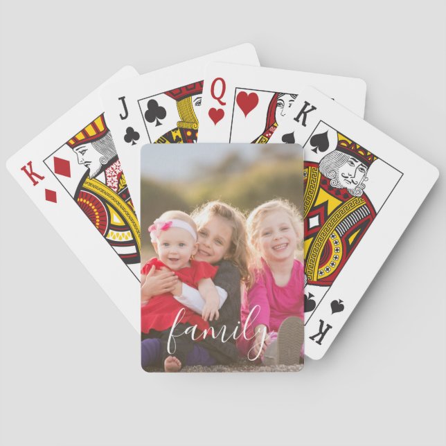 Family Photo Playing Cards (Back)