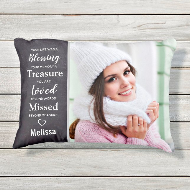 Family Photo Remembrance Memorials Keepsake Decorative Cushion (Creator Uploaded)