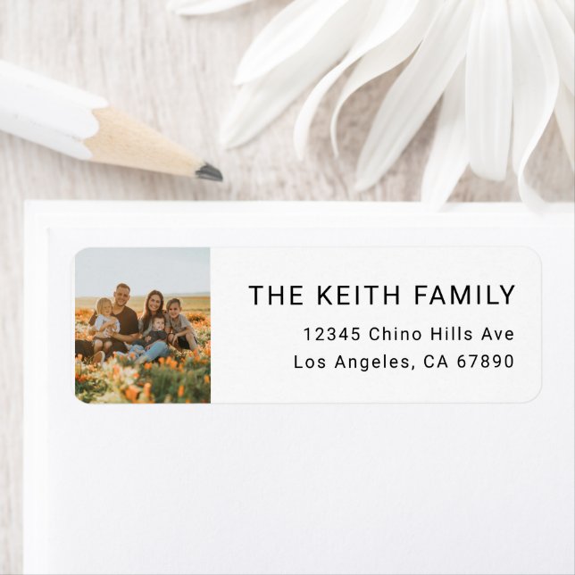 Family Photo Return Address Label (Insitu)