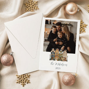 Family Photo Rustic Christmas Holiday Card