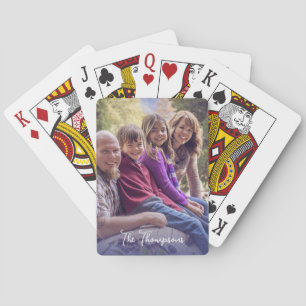 Family Photo Simple Modern Playing Cards