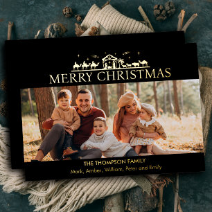 Family Photo Simple Nativity Religious Christmas