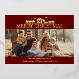 Family Photo Simple Nativity Religious Christmas