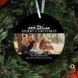 Family Photo Simple Nativity Religious Christmas Ceramic Tree Decoration<br><div class="desc">Introducing our Family Photo Simple Nativity Religious Christmas Ceramic Ornament, a cherished and meaningful addition to your holiday decorations. These ornaments are not only beautifully designed but also convey the timeless message of faith and love. Customised with your family photo and a gospel message, these religious Christmas photo ornaments are...</div>