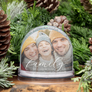 Family Photo Snow Globe