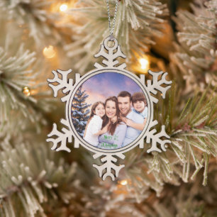 Family Photo Snowflake Ornament - Custom Create 