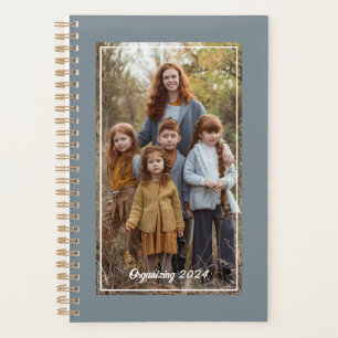 Family Photo Soft Grey Personalised 2024 Planner
