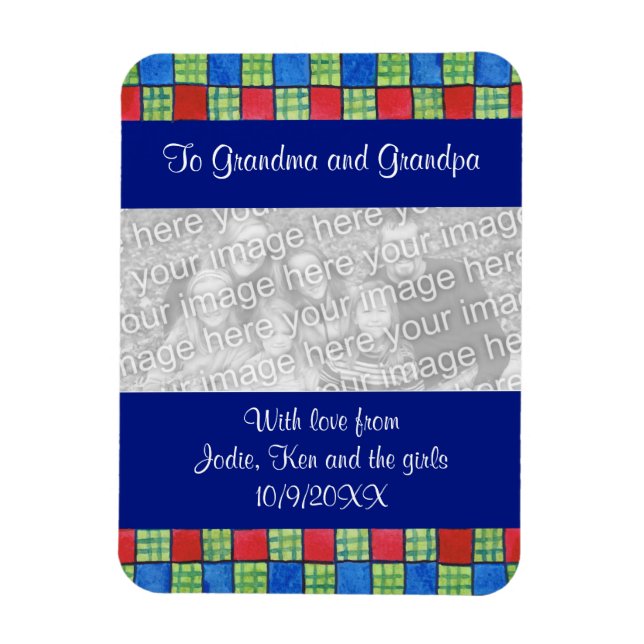 Family Photo Upload Fridge Magnet (Vertical)