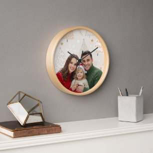 ❄️ Family Photo Wall Clock — Holiday Decor ❄️
