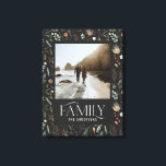 Family photo watercolor botanical elegant modern canvas print<br><div class="desc">Family photo watercolor botanical elegant canvas. Ideal wedding,  anniversary,  birthday or Christmas gift</div>