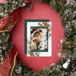 Family Photo Watercolor Botanical Floral Christmas