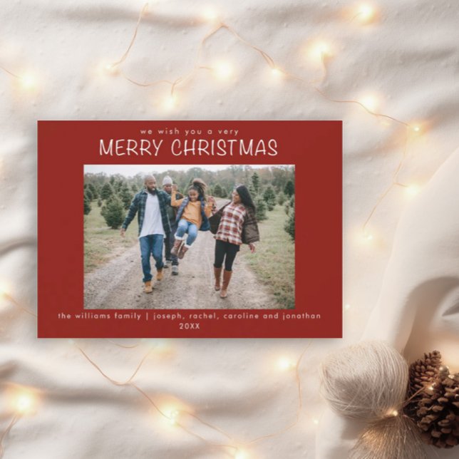 Family Photo We Wish You A Merry Christmas Card (Creator Uploaded)