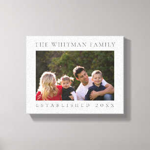 Family Photo White Canvas Print
