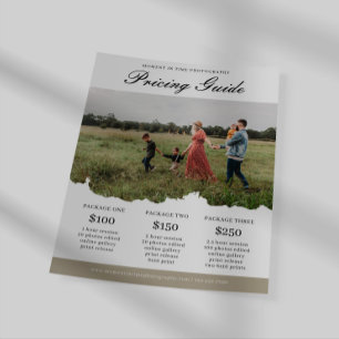 Family Photography Photography Pricing Guide List Flyer