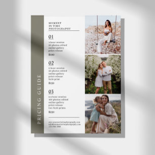 Family Photography Photography Pricing Guide List Flyer