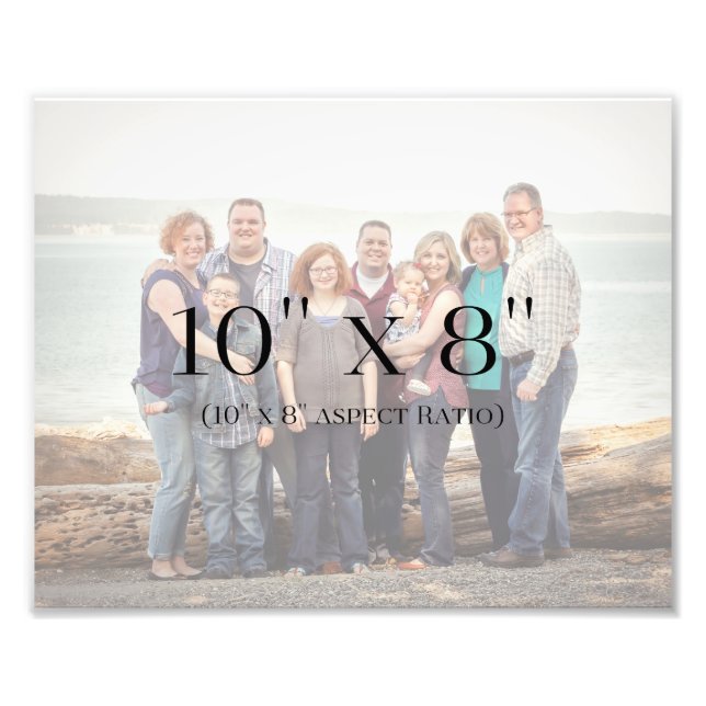 Family Photos 10x8 TEMPLATE Photo Print (Front)