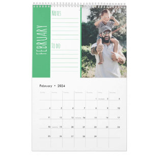 Family photos Bright and fun Notes and to do list Calendar