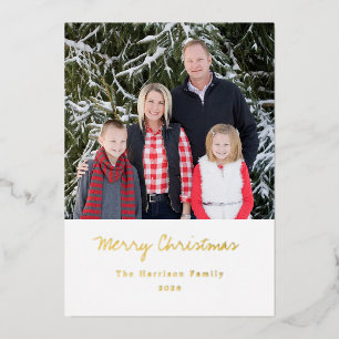 Family Photos Merry Christmas Elegant Modern