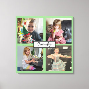 Family Photos Personalised Canvas Print