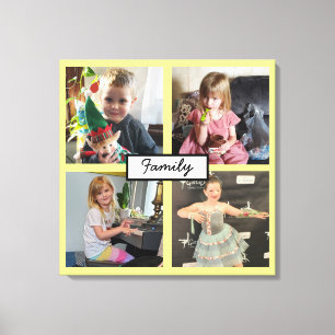 Family Photos Personalised  Canvas Print