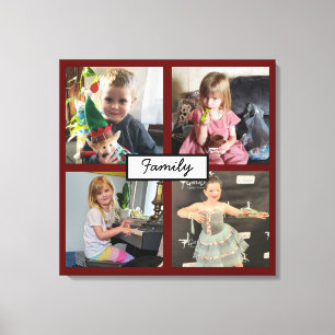 Family Photos Personalised  Canvas Print