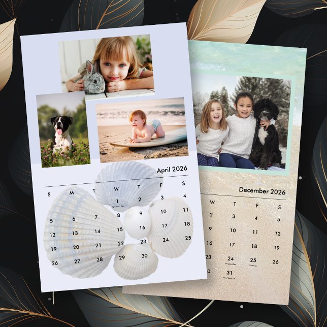 Family Photos Seashells and Beach Scenes  Calendar (Creator Uploaded)