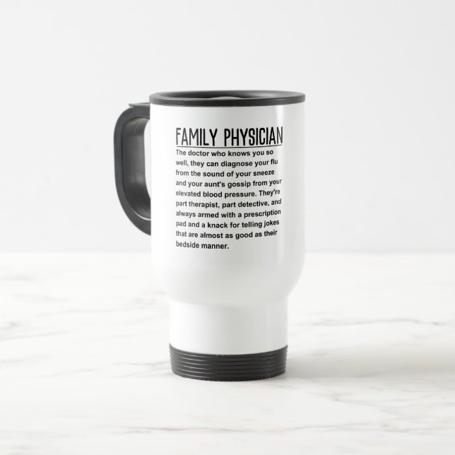 Family Physician Travel Mug (Front Left)