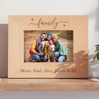 Family Pictere Frame with Names