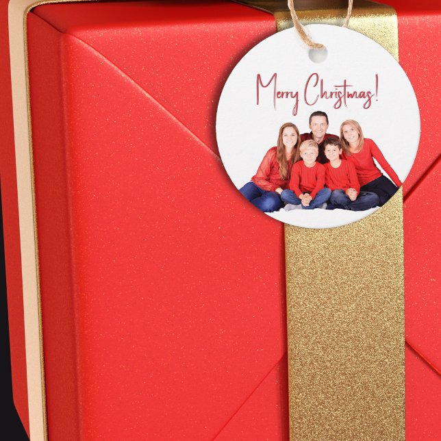 Family picture Christmas gift tag (Creator Uploaded)