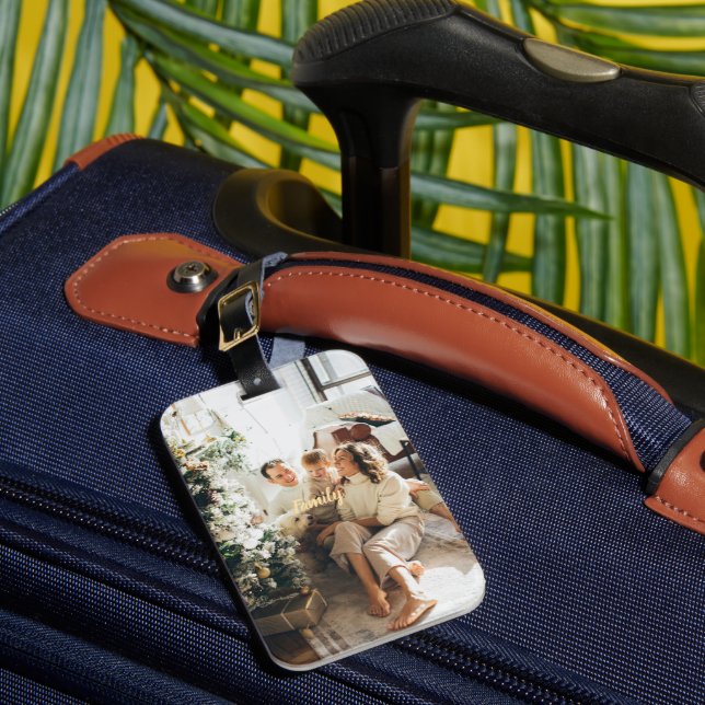 Family Picture Luggage Tag – Create Your Own (Front Insitu 1)