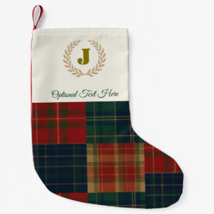 Family Plaid Christmas Stocking   Personalised