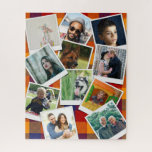 Family Plaid Photo Collage Jigsaw Puzzle<br><div class="desc">Custom photo jigsaw puzzle with 11 of your favourite pictures. The photo template is set up to display your photos in a square instagram style format. It's always the small pieces that make the big picture! Turn favourite memories, designs, and quotes into a great game by making your own puzzle....</div>