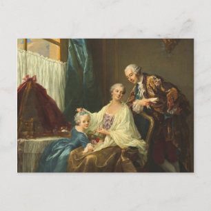 Family Portrait By François-Hubert Drouais Postcard