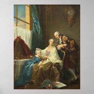 Family Portrait - François-Hubert Drouais Fine Art Poster